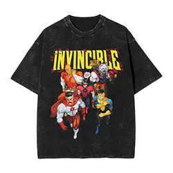 Men's Invincible Comic Washed Hip Hop Retro T - Shirt - Casual Summer Tee & Unique Gift Idea - S (1)