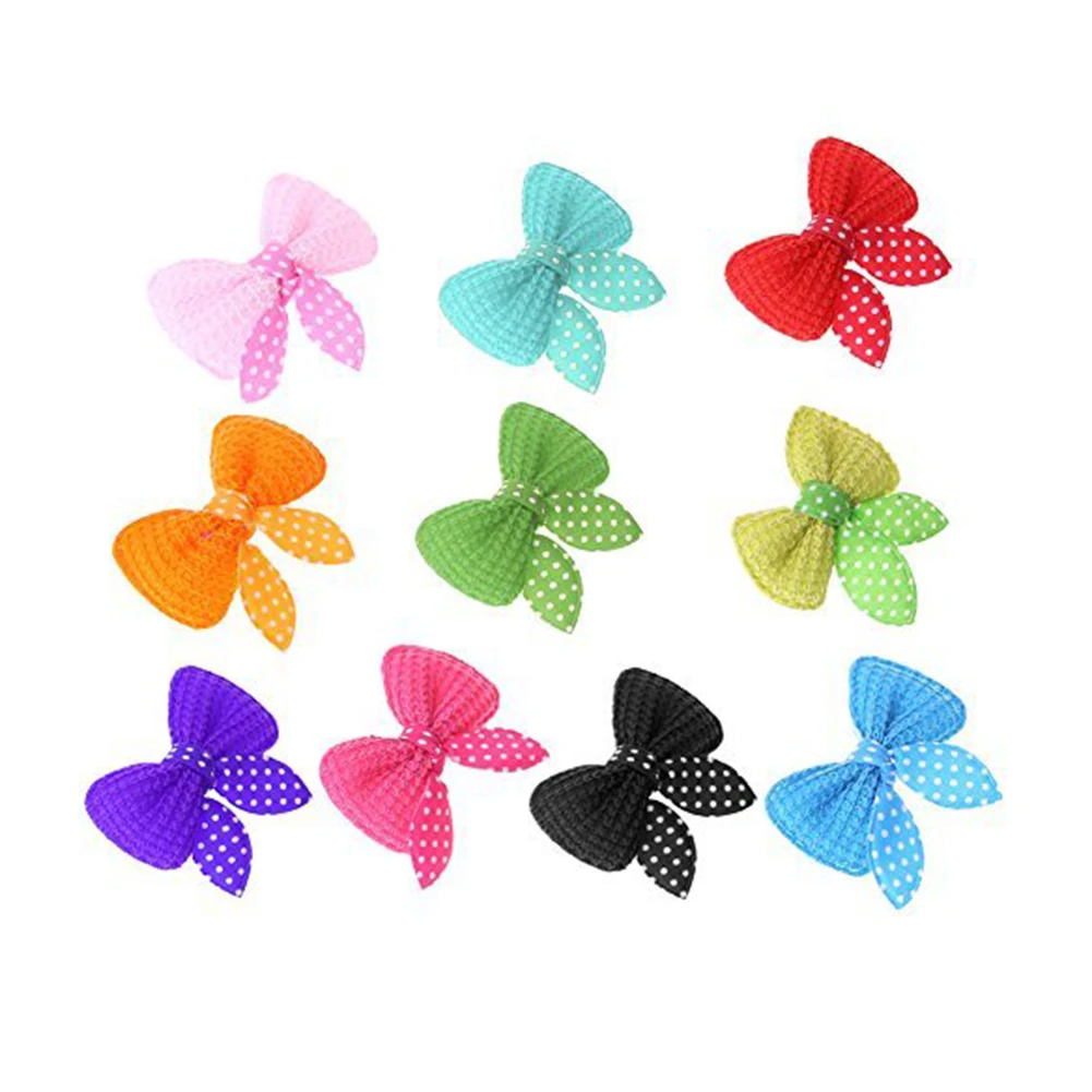

10-Pack Pet Dog and Cat Hair Clips Color Random Cute Bow Pet Hair Clip Cat Hair Clip Dog Hair Clip