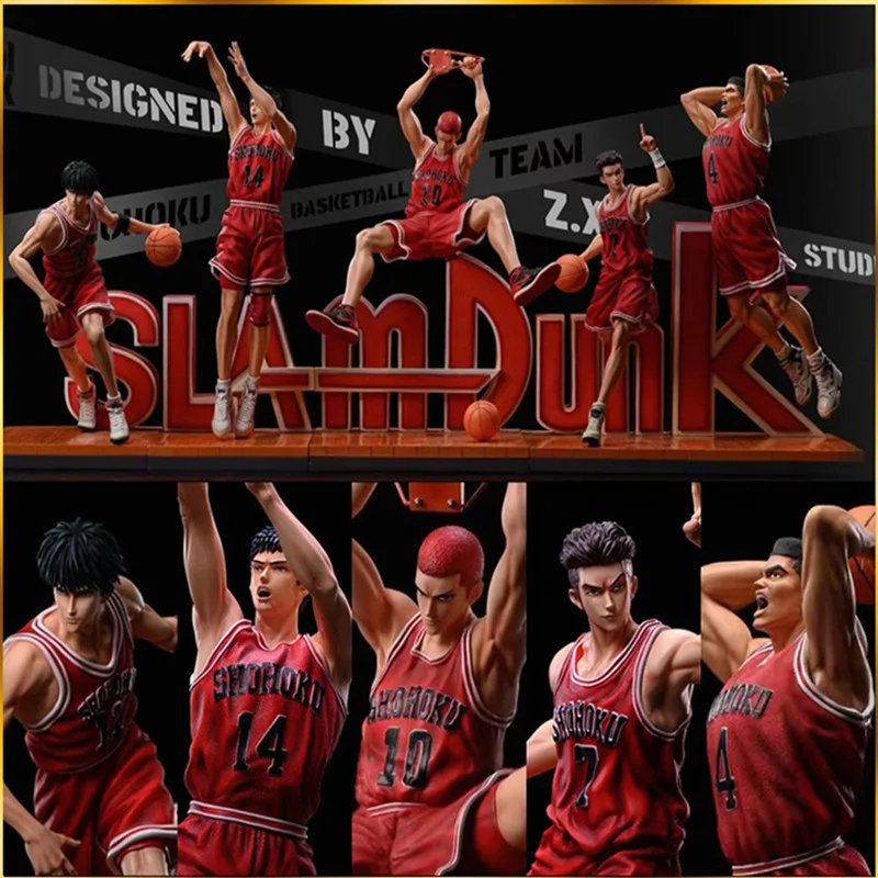 

SLAM DUNK Sakuragi Hanamichi Anime Action Figures Rukawa Kaede Akagi Takenori Mitsui Hisashi Figurine Anime PVC Model Toys Gifts