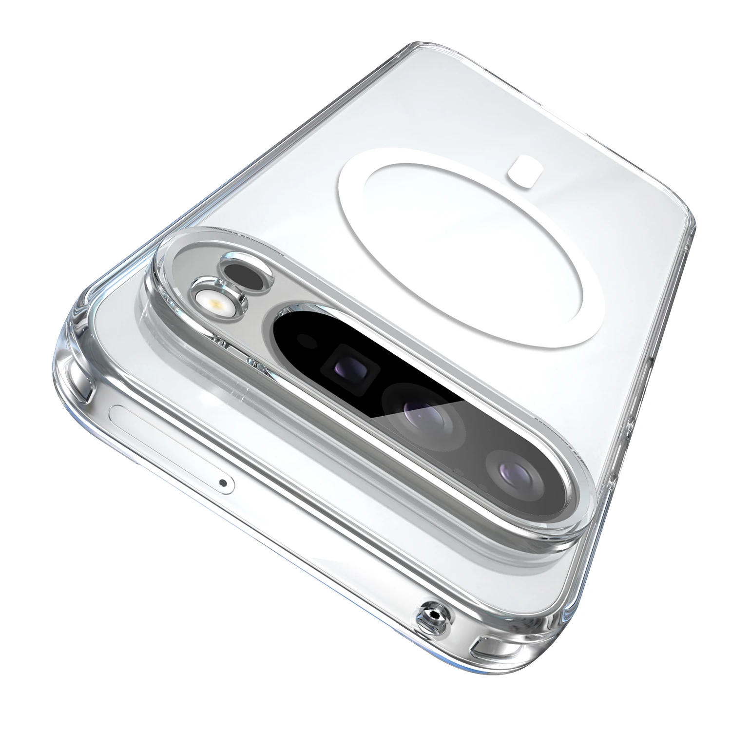 Enhanced Magnetic Clear Case with Camera Protection and Anti-Yellowing Technology for Magsafe Wireless Charging