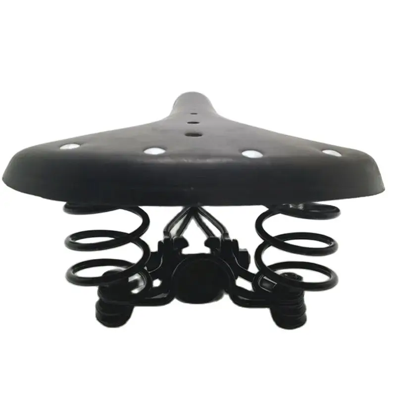 本物の革製自転車サドル,ヴィンテージ象,春,サドル,折りたたみ式