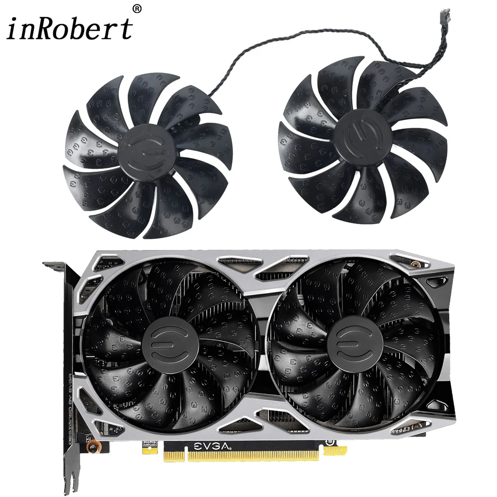 Dupla Substituição do Ventilador Refrigerador para Evga Rtx 2060 ko Gtx 1660 ti 1650 Super Gráficos Ventiladores de Refrigeração da Placa Vídeo Novo 87 mm Pla09215s12h
