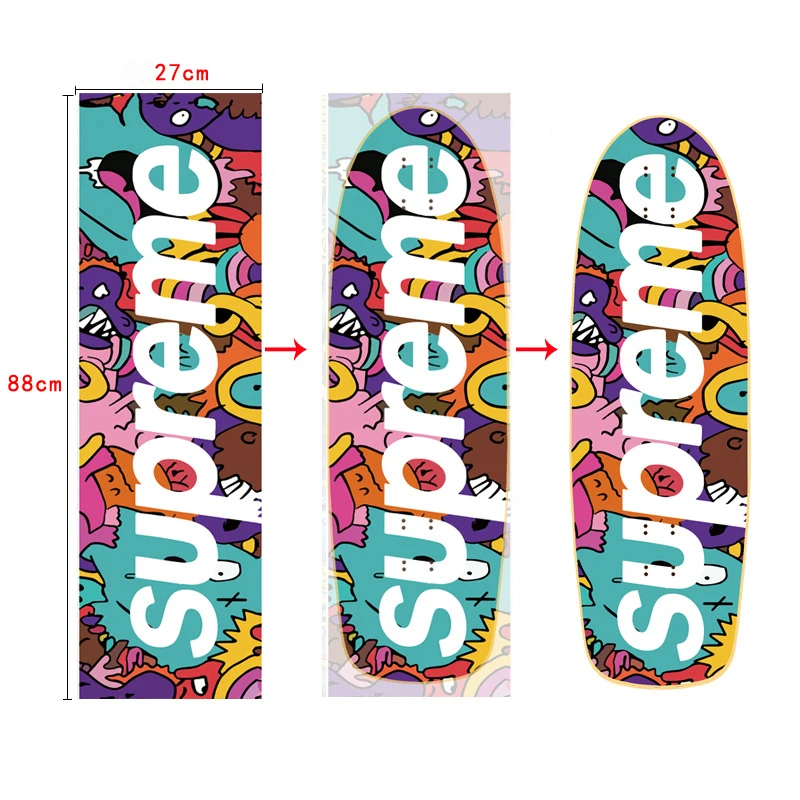 880x270 MM Emery Waterproof Skateboard Sand Paper Skateboard Grip - Main Image