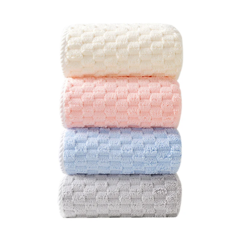 Set of 3 Coral Velvet Towels Soft Bath Towels Highly Absorbent Guest Towels 35x75cm 85x150cm 70x140cm Various Sizes 5