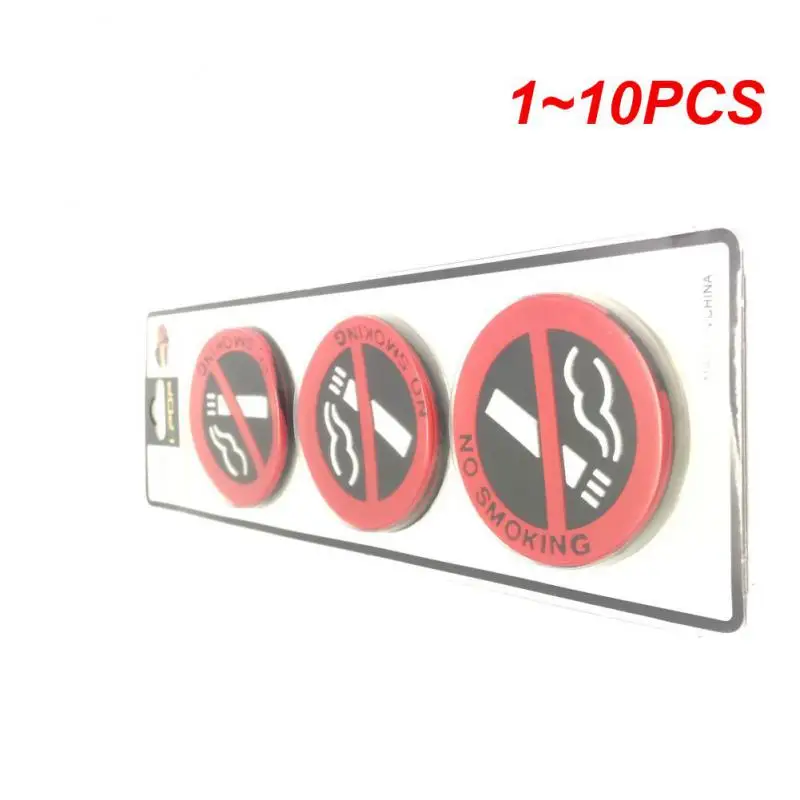 

1~10PCS Self adhesive No Smoking Sign Cigarette Logo Car Sticker Station Vehicle Warning Sign PVC Decal
