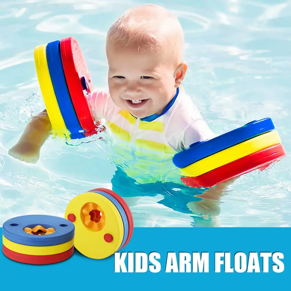 EVA Foam Swim Discs Arm Bands Floating Sleeves Inflatable Pool Float Board 6PCs/Pack Baby Swimming Exercises Circles Rings Inflatable Pool Float Swimming Pool Floats