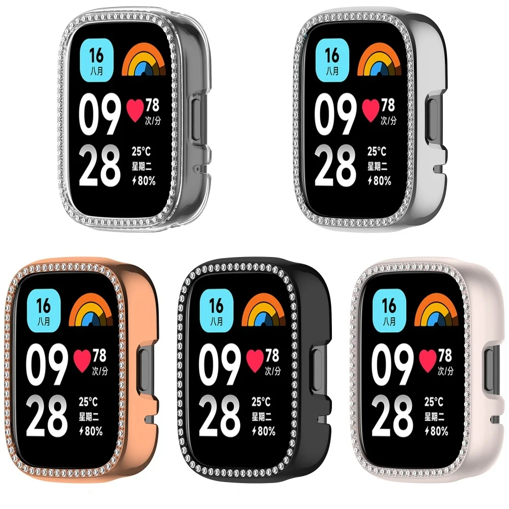 Diamond-Embellished Hollowed Protective Watch Case