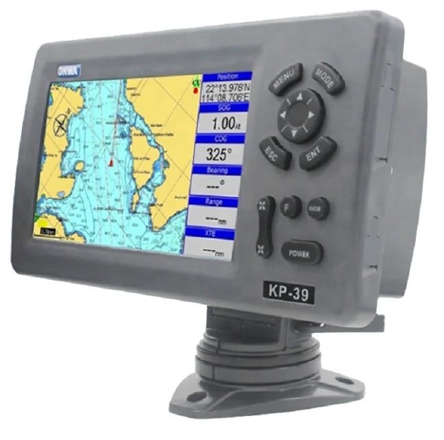 새로운 KP-39A LCD 7인치 ONWA GPS 차트 플로터 내장형 클래스 B AIS 트랜스폰더 업그레이드 버전