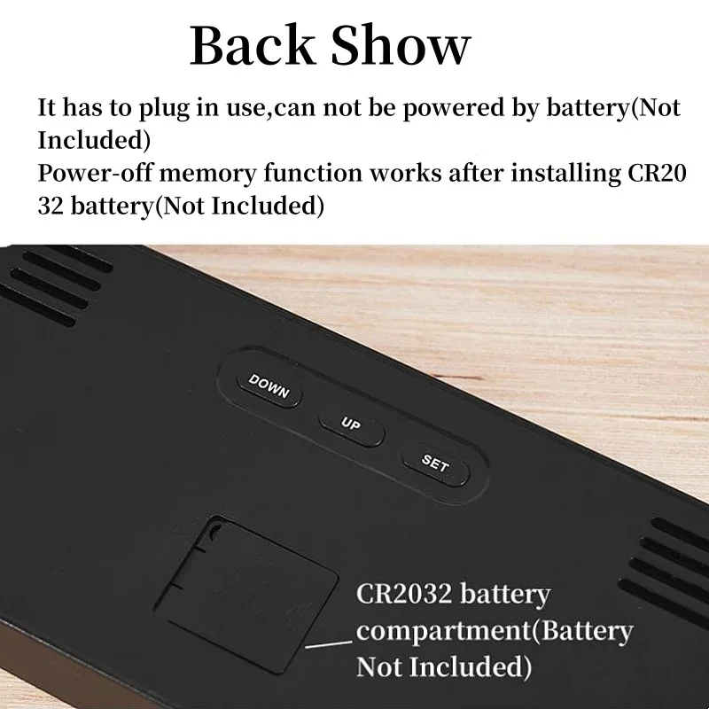 USB Powered Digital Wall Clock 4