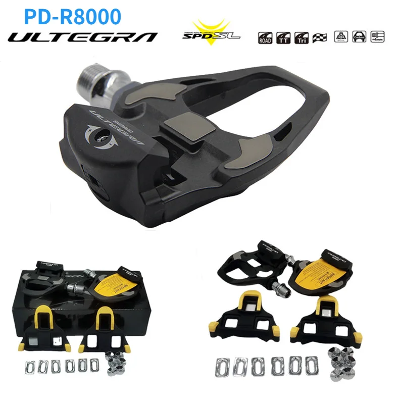 Ultegra PD-R8000 Pedals Road Bike Clipless with SPD-SL R8000 Cleats Pedal SM-SH11 box road bike pedals | Спорт и развлечения