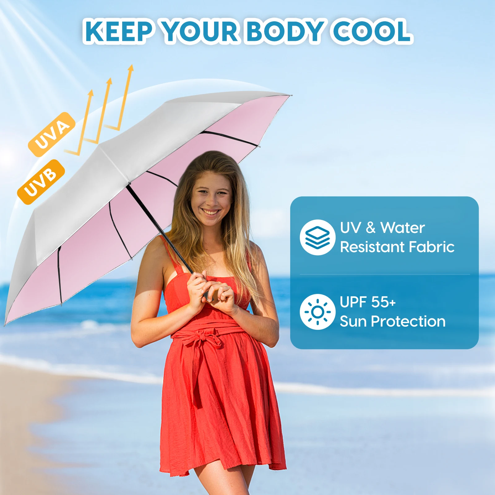 ZOMAKE utomatic Folding Umbrella Travel Umbrella UV Protection Small Portable Sun Umbrellas Compact Paraguas AWindproof