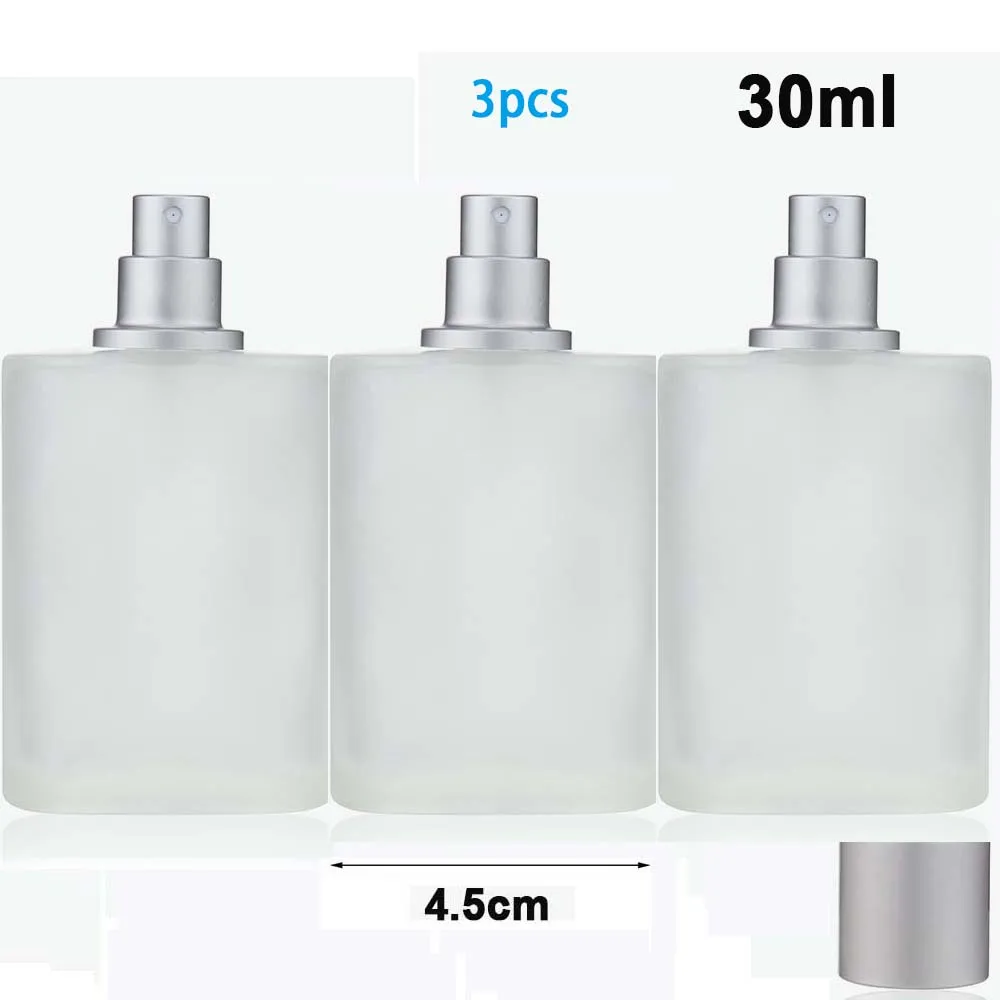 50ml / 30ml Frosted Glass Perfume Bottle with Screw Cap | Refillable Empty Fine Mist Sp... - SKU TCS01833 - UGI Packaging