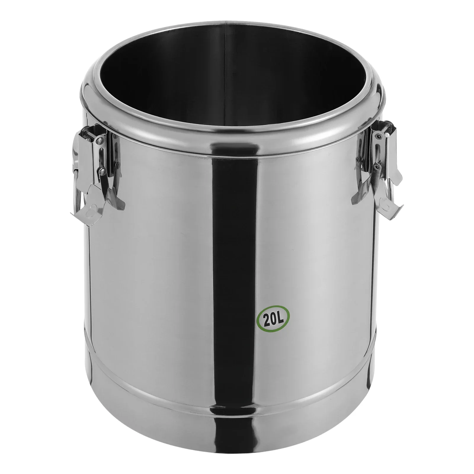 20L Edelstahl-Eimer mit Deckel, Lebensmittel-Wärmebehälter, Professioneller Gastro-Lebensmitteltransportbehälter W | Griff des Deckels – Detail 5