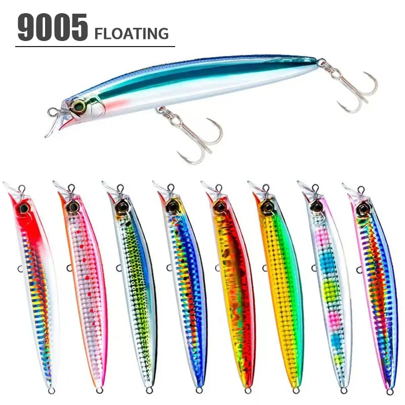 

Multi-Color Fishing Lure Set, Floating Minnow Baits, Lifelike Designs for Saltwater Fishing Whopper Plopper Fishing Bait