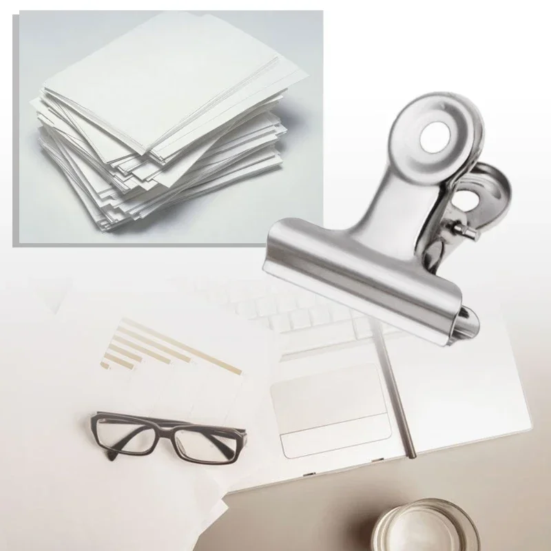 10pcs Metal Grip Clips Bag Sealing Clamp File Ticket Binder Photo Money Kitchen Office School Supply sealing clips bag clips bread bag clips kitchen bag clips storage bag clips