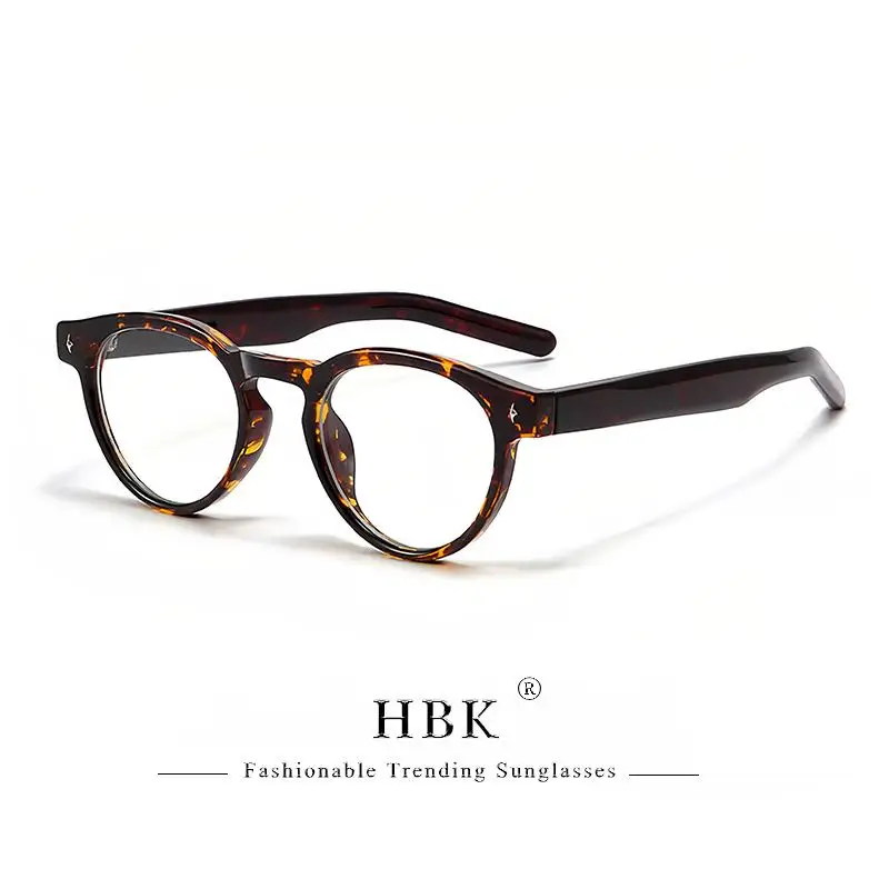 HBK Neue Runde Mode männer Brillen Rahmen Marke Design Pin Core Gläser frauen Anti Blaues Licht Dekorative Gläser – Detail 26