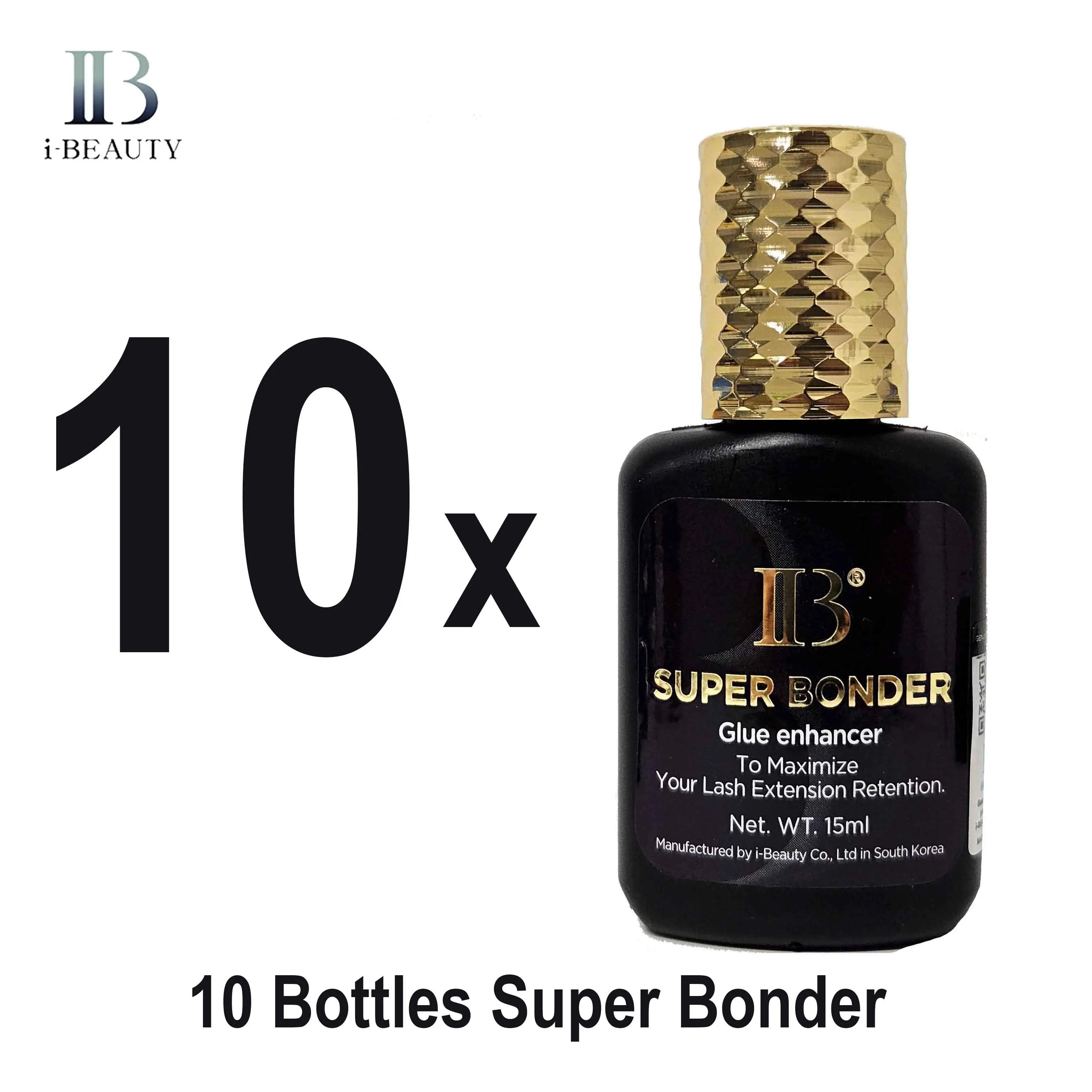 

10PCS IB Super Bonder 15ml Clear Liquid Korea Original Fixing Agent Glue for Eyelash Extensions False Lash Adhesive Makeup Tools