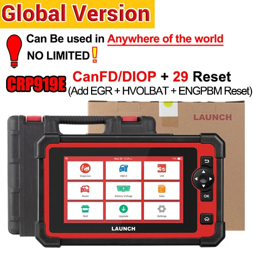 LAUNCH X431 CRP919E CANFD DIOP Full Systems Diagnstic Tools AF DPF IMMO 29 Reset Functions OBD2 Code Reader Scanner automotivo auto inspection equipment Code Readers & Scanning Tools