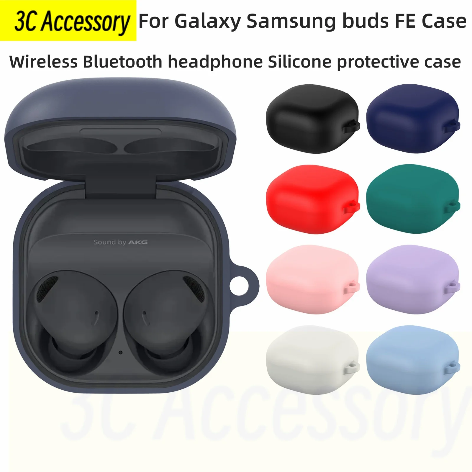 Новинка 2023, силиконовый чехол для Samsung Galaxy Buds2Pro/FE/BudsLive, беспроводные Bluetooth-наушники, чехол для Galaxy Buds FE