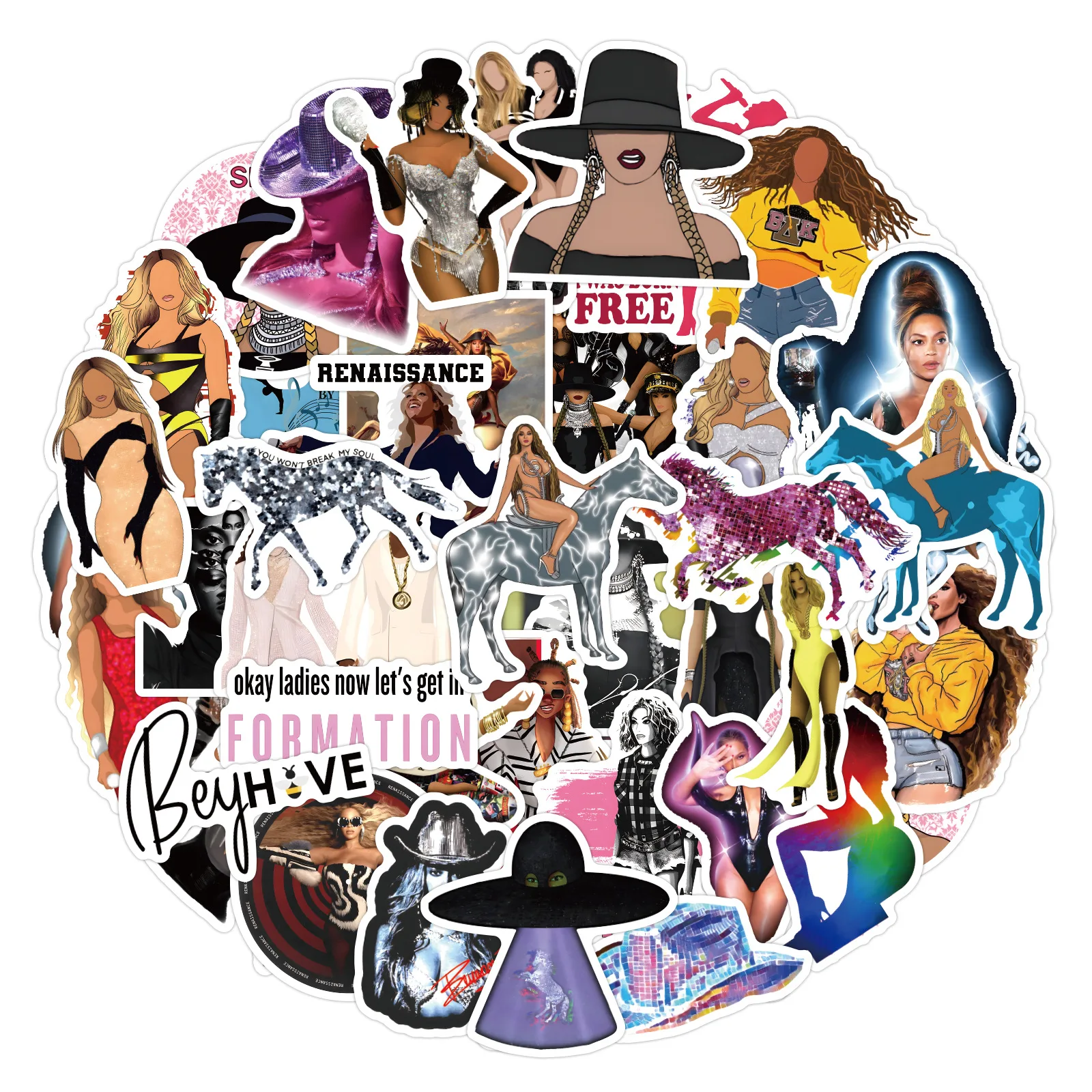 10/50PCS Beyonce Renaissance Stickers Funny Graffiti Decals DIY ...