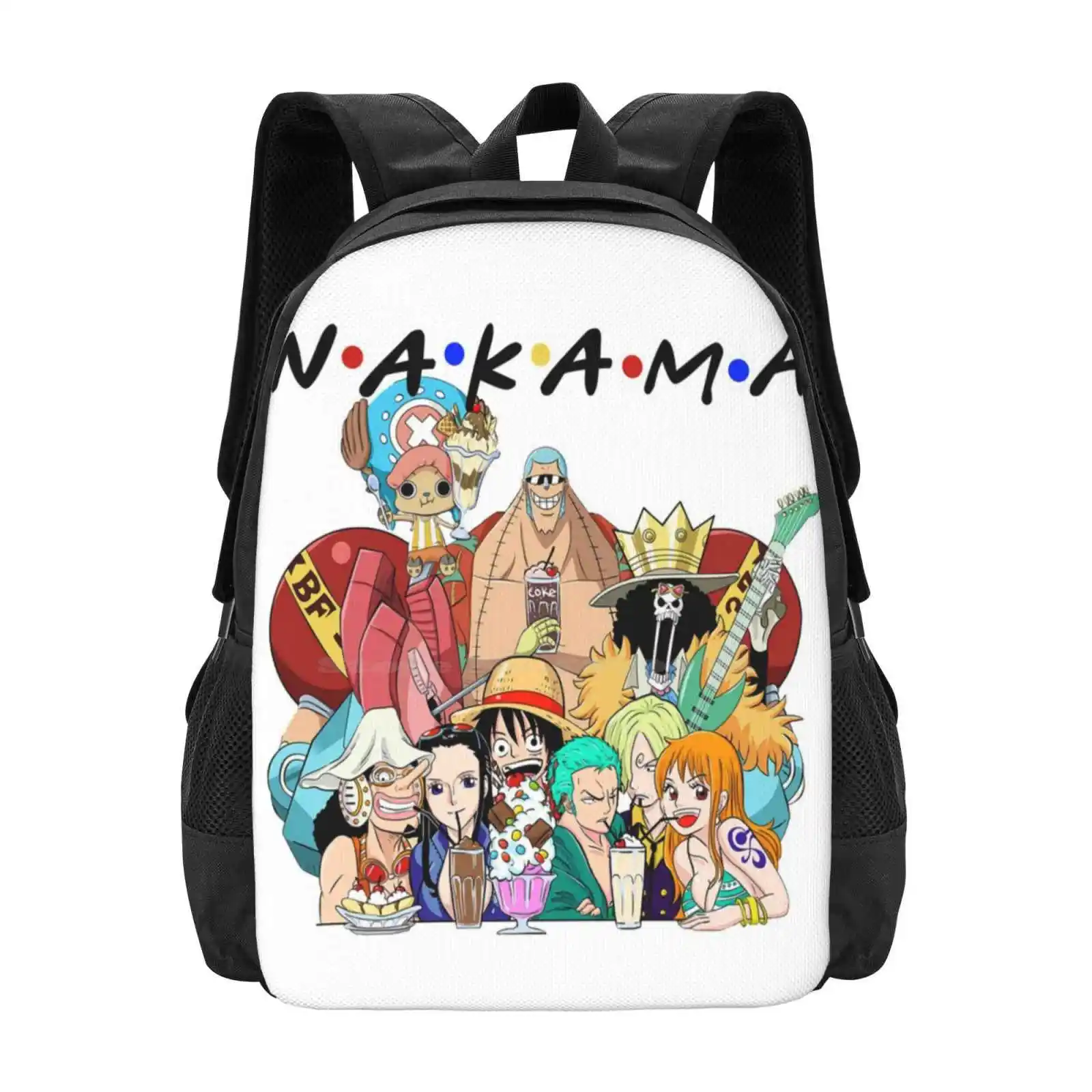 

Школьные рюкзаки Nakama для девочек-подростков, дорожные сумки Nakama Monkey D соломенная шляпа Луффи Pirates аниме соломенная шляпа Luffy Sanji