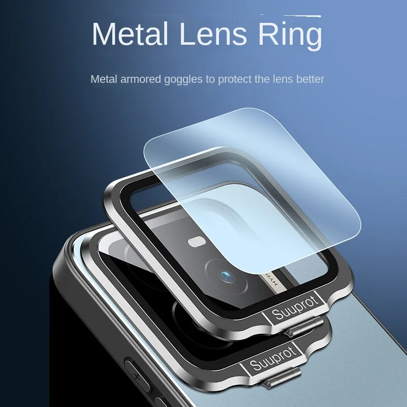 Durable Metal Back Plate with Camera Protection and Car Holder Cover
