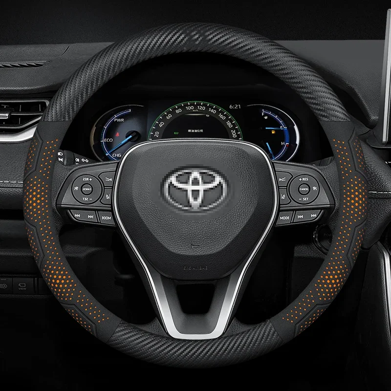 Car Steering Wheel Cover Toyota Corlla Camry Yaris Auris C-HR RAV4 Land Cruiser Prius Harrier bz3 bz4 Accessories car steering wheel cover