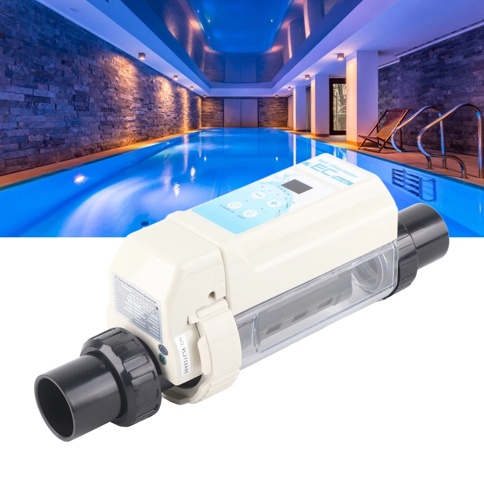 EC20 20g/H SPA Chlorine Generator Electrolyzer Swimming Pool Salt Chlorinator 100‑240V