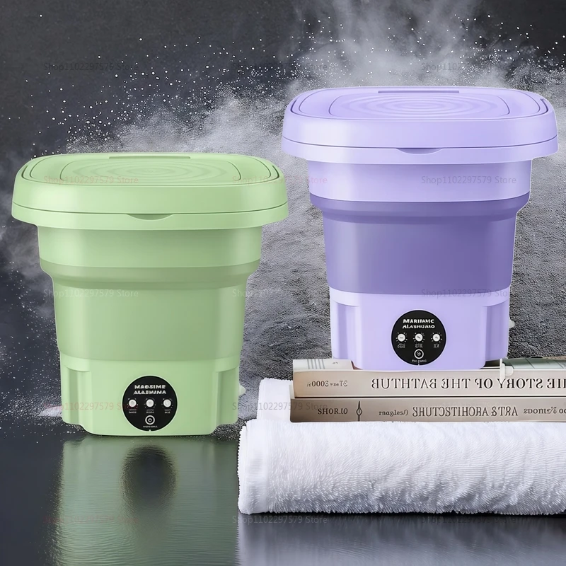 غسالة ذكية قابلة للطي سعة 8 لتر، غسالة محمولة ذات...