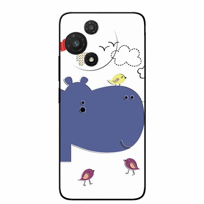 3D Cartoon Embossed Retro Silicone Case with Anime Bumper