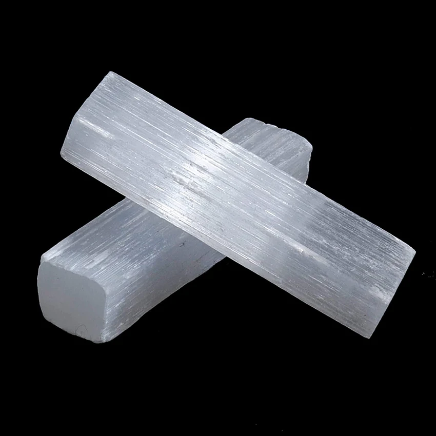 XSM Selenite Sticks Wands Bulk (10 pcs) Approx1.5-2 inch L X .25-.5