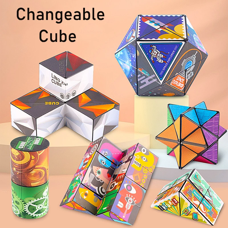 Magic Cube 3d Puzzle Cubes Fidget Cube Puzzles Magic Infinite Magic