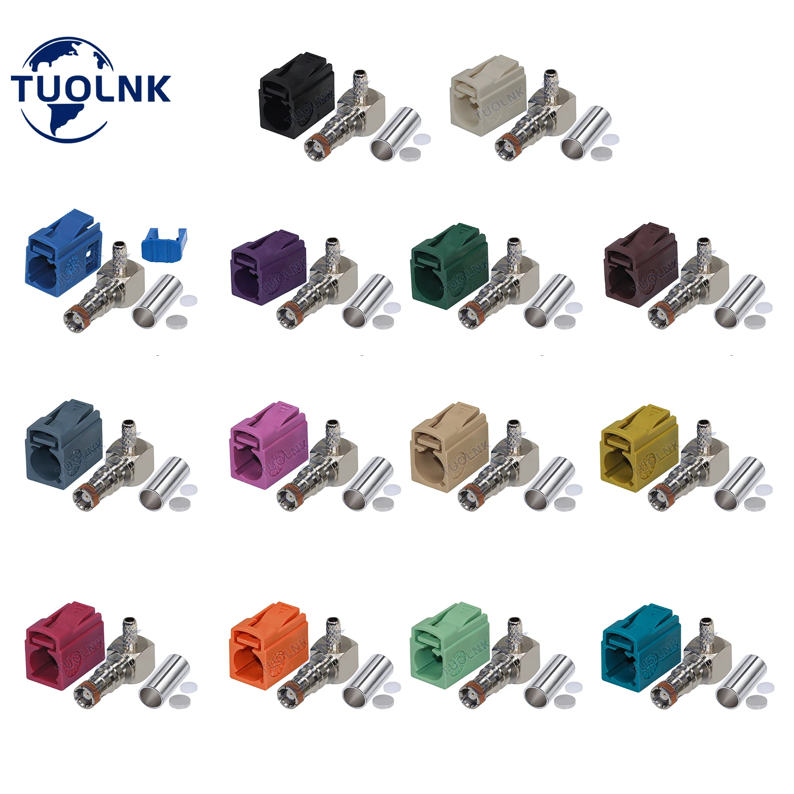 FakraCrimpRightAngleConnectorforRG316RG174LMR100CableCar