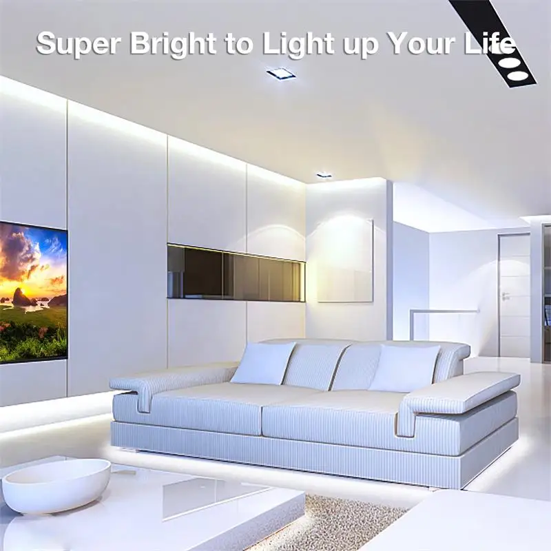 DAYBETTER-8mm COB Led 스트립 조명, 5M 밝기 조절, 320 leds/m, 고밀도 소프트 플렉서블 테이프 리본 Led 조명, DC 24V