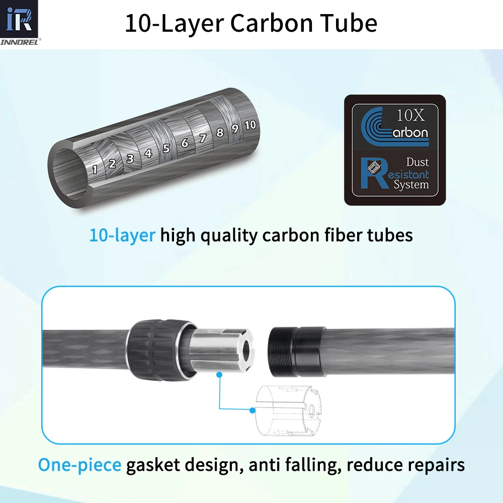ER362C/ER402C Mid-Column Extension Pole Universal 10 Layers Carbon Fiber Tripod Center Column for Tripod Monopod DSLR Camera tripod extension rod