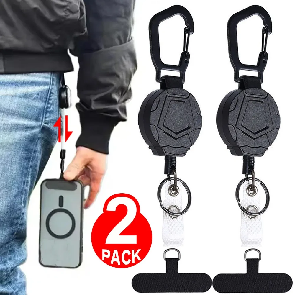 Retractable Anti-Theft Phone Holder with Belt Clip - Safety Lanyard Strap