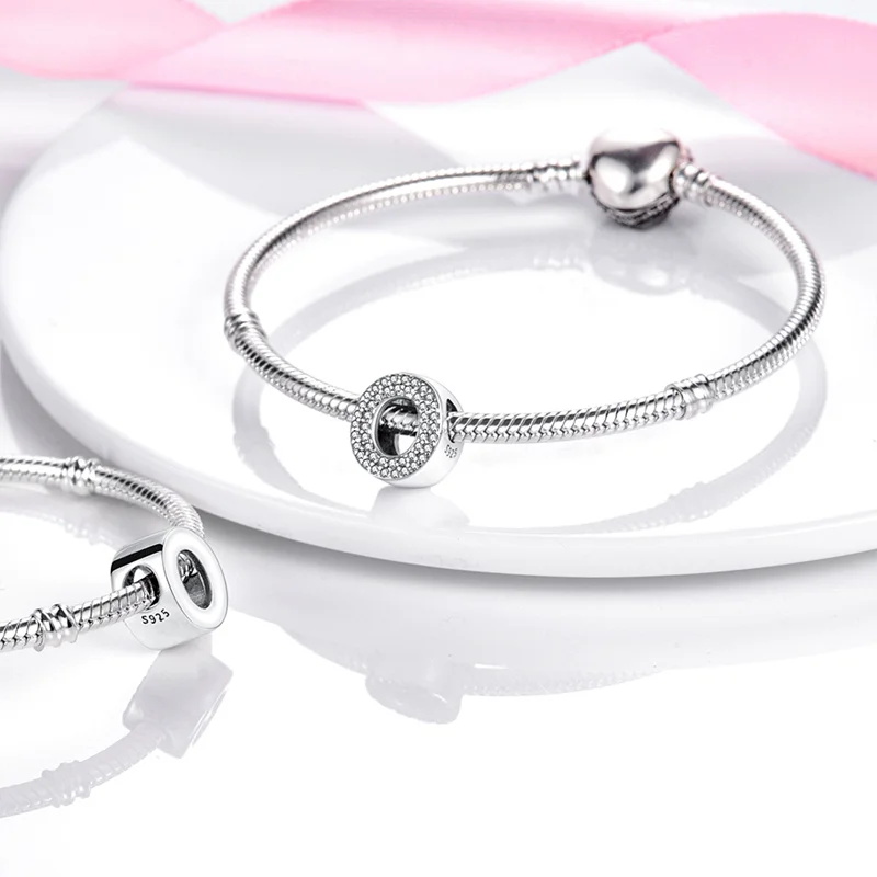 Original Bracelets Charms Plata De Ley 925 Silver 26 Alphabet Letters Charms Beads for Womens Fine DIY Birthday Jewelry Gifts