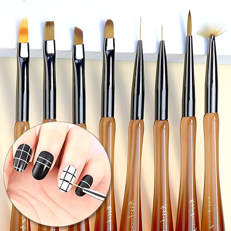 

Nail Art Drawing Pen Nail Brush Acrylic UV Gel Extension French Lines Painting Brush Nail Pen DIY Nail Tools Nail Accessories