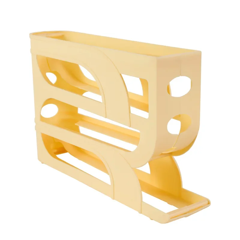 Household Automatic Rolling Egg Storage Box Kitchen Refrigerator Side Door Egg Preservation Rack Egg Boxes 4 Layer Eggs Storage 6