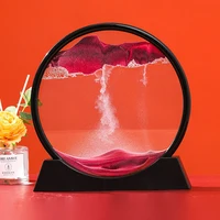 1~7PCS Moving Sand Art Nordic Creative Oranment Liquid Hourglass Flowing Sand Sandscape Round Quicksand Painting Home Decor - Image 3