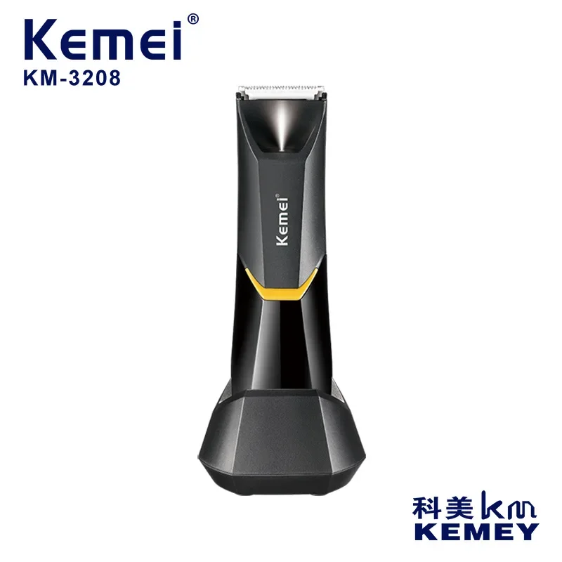 Kemei KM-3208 USB rechargeable full body washing professional electric shaver, men's cordless electric hair removal device 3
