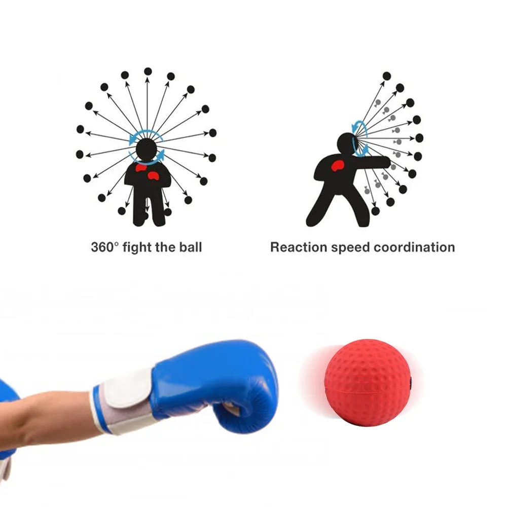 Boxing Reflex Ball Set 3 Difficulty Level Boxing Balls with Adjustable Headband for Punching Speed Reaction Agility Training