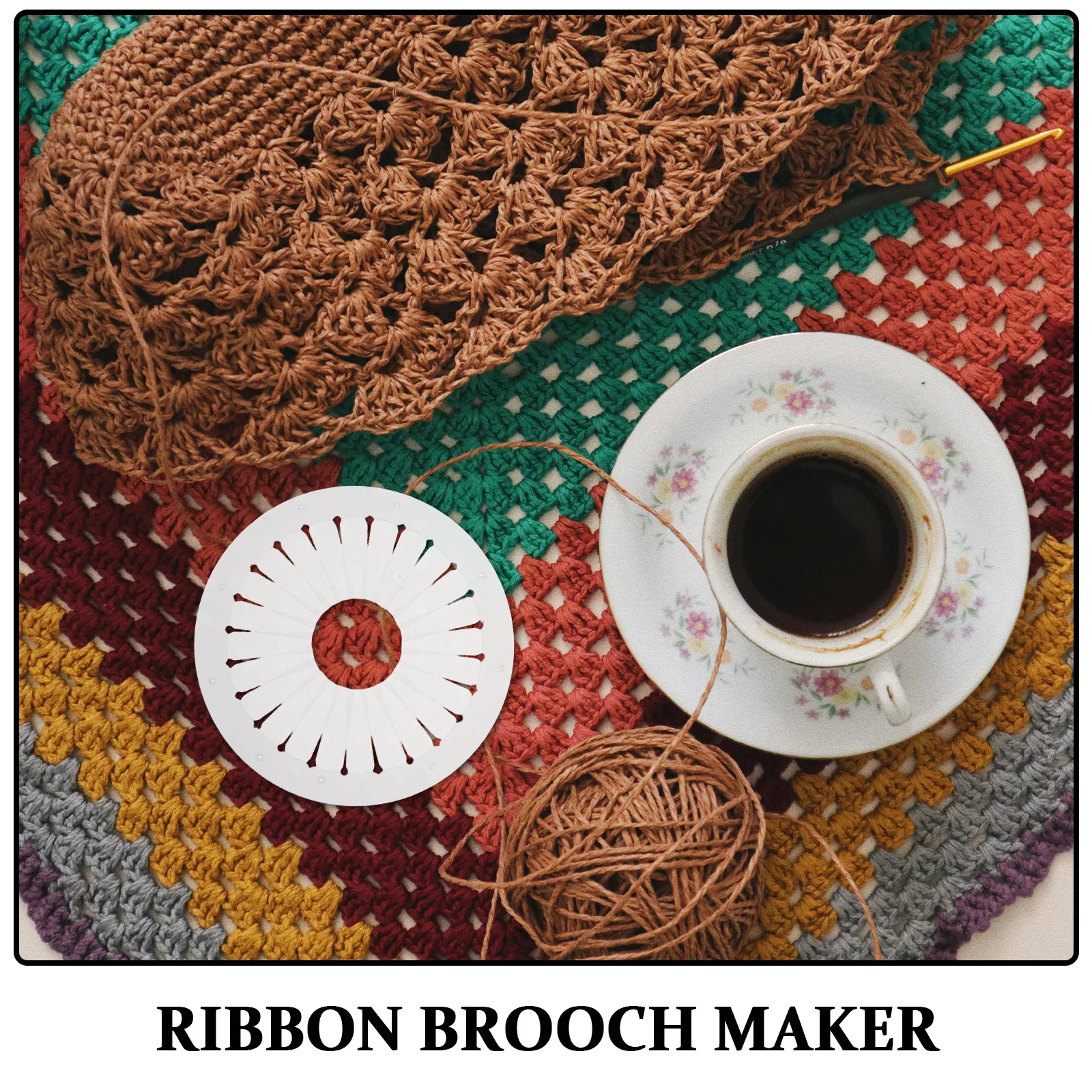 Plastic Ribbon Rosette Maker Tool for DIY Crafts and Badge Making
