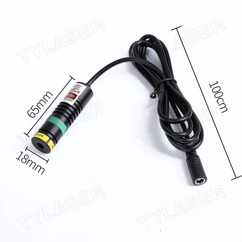 Focusable D18x65mm 520nm 10mw 20mw 30mw 50mw 100mw Green Line Laser Module laser module laser machine spare parts (FREE with EU Adapter ) for Cutting Positioning