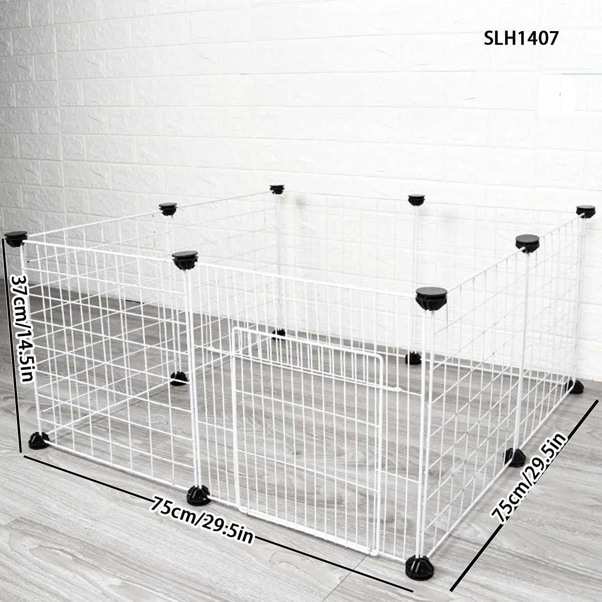 Kitten cage splicing combination pet fence resin sheet iron mesh plus high dog isolation fence card button