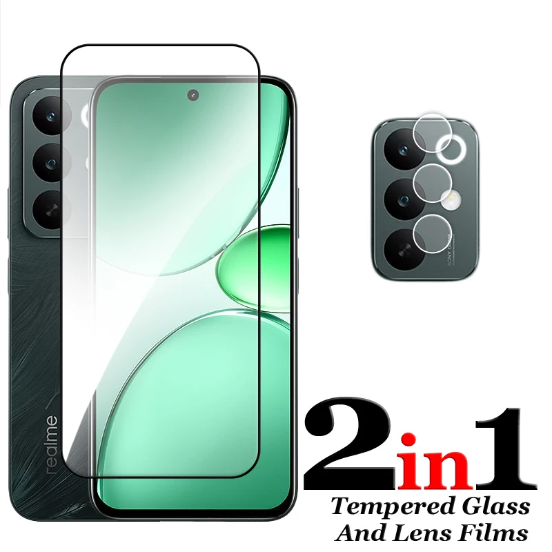 6-in-1 Premium Tempered Glass Screen Protector with Lens Film - Full Coverage 2.5D