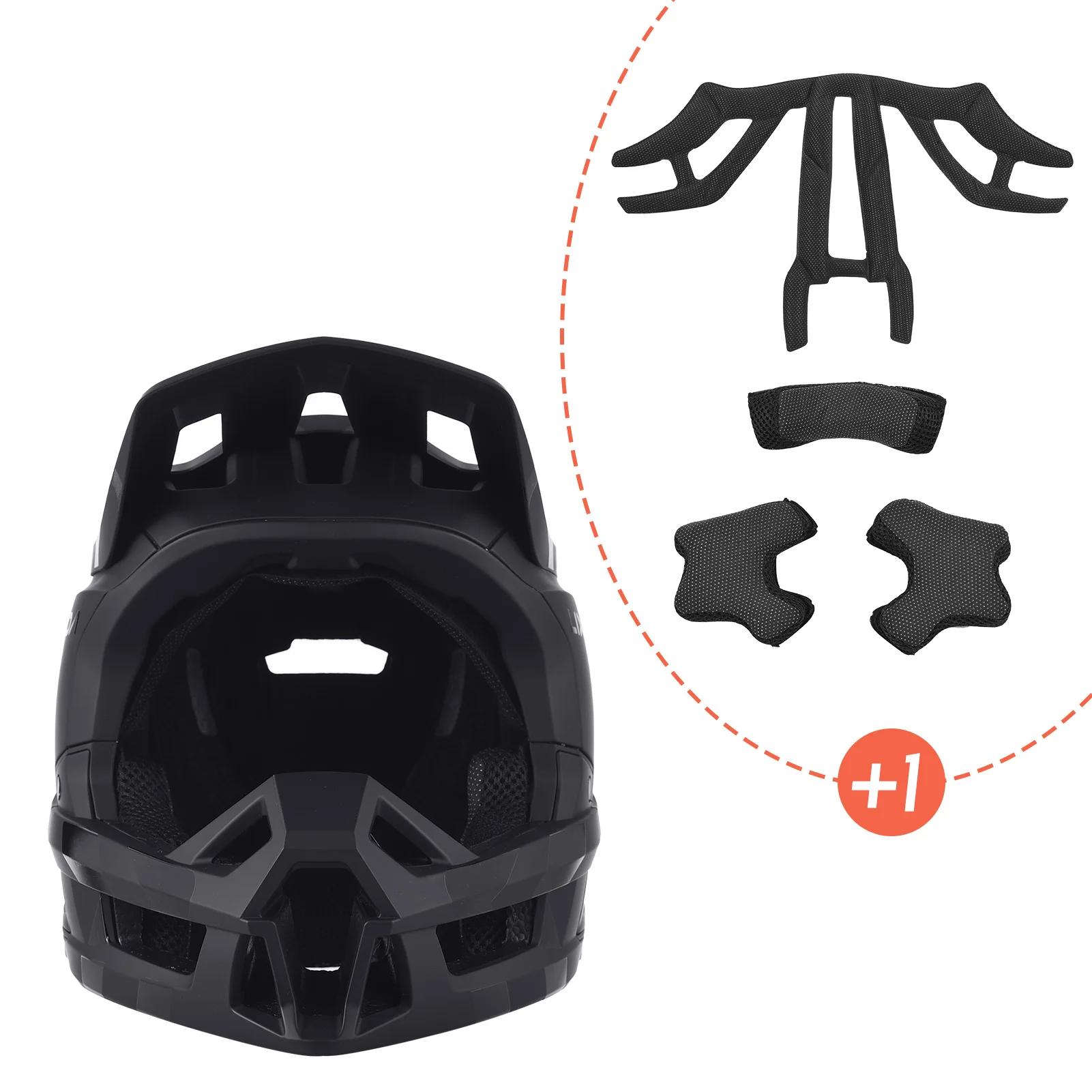 LIXADA Full Face Mountain Bike Helmet Adult Racing Downhill MTB