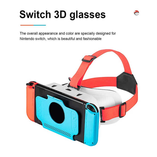 Gafas de diadema de realidad Virtual con lentes HD, auriculares de realidad Virtual ergonómicos para Switch/Switch, consola de juegos OLED 1