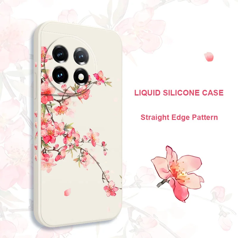 Peach Blossom Liquid Silicone Phone Case
