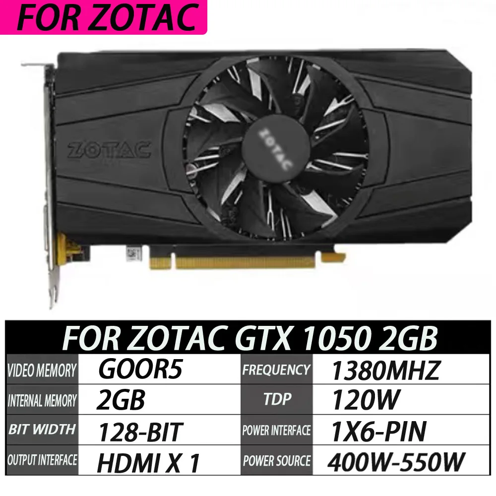 

Remove the computer graphics card independently 98%NEW / FOR ZOTAC GTX 1050 2GB